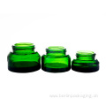 Green Glass Cream Jar